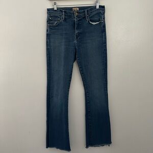 MOTHER The weekender fray Jeans in Deep Blue